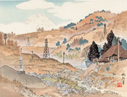 Mount Fuji from the Sakawa River from the series Twenty-Five Views of Mount Fuji: A Woodblock Collection